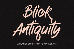 Antiquity Blick Font Download