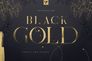 Update! Black Gold serif typeface Font Download