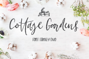 Cottage Gardens Script font duo Font Download