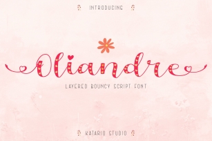 Oliandre | Lovely Layered Bouncy Font Font Download