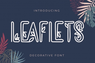Leaflets | Decorative Font Font Download