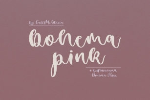 Bohema Pink Handwritten Font Font Download