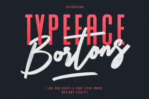 Bortons Font Duo Swash Typeface Font Download