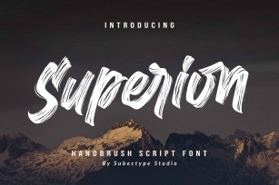 Superion / brush font Font Download