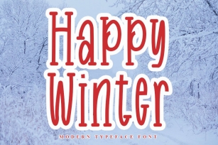 Happy Winter - Modern Handwritten Font Font Download
