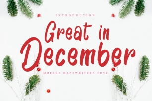 Great In December - Modern Handwritten Font Font Download