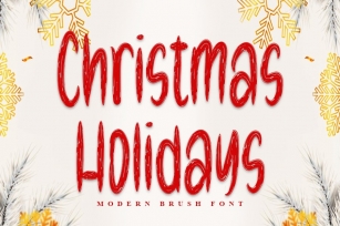 Christmas Holidays - Modern Brush Font Font Download