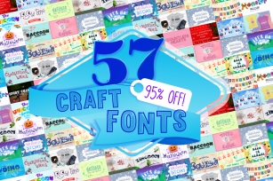 All Shop Craft Fonts Bundle with 57 Fonts Font Download