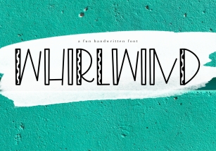 Whirlwind - A Fun Handwritten Font Font Download