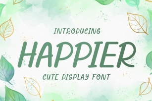 Happier - Cute Display Font Font Download