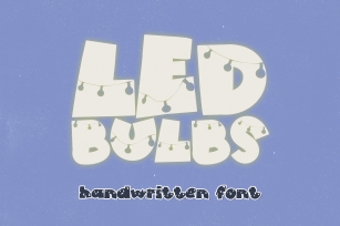 LED Bulbs - A Dangled Handwritten Display Font Font Download