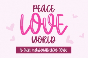 Peace Love World Font Download