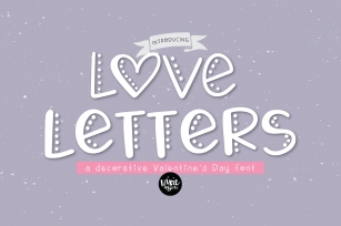 LOVE LETTERS a Decorative Valentine Font Font Download
