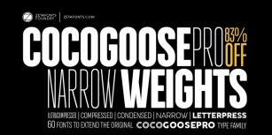 Cocogoose Pro Narrow Weights Font Download