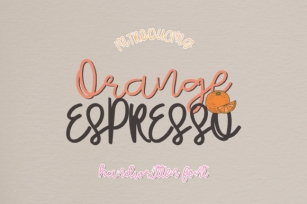 Orange Espresso Font Download