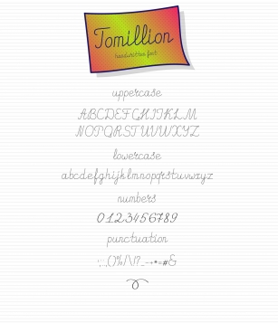 Tomillion. Handwritten font / script Font Download
