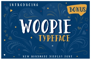 Woopie: a hand-lettered font Font Download