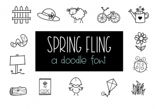 Spring Fling - A Doodle Font Font Download