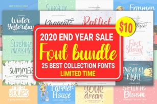 End Year Sale Font Bundle Font Download