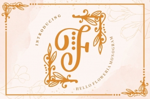 Hello Floweria - a Monogram Letter Font Download