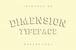 Dimension - striped font Font Download