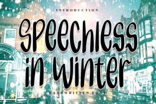 Speechless in Winter Font Download