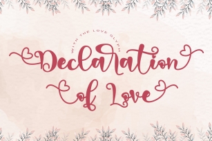 Declaration Of Love Font Download