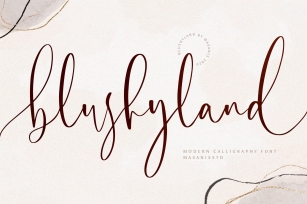 Blushyland - Modern Calligraphy Font Font Download