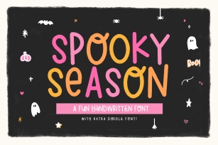 Spooky Season - Font with Doodles Font Download