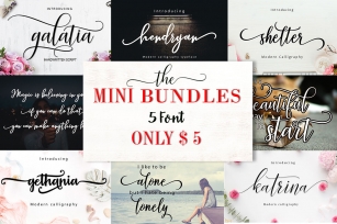The Mini Bundles Vol. I  5 For $5 Font Download