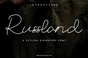 Russland Signature Font Download
