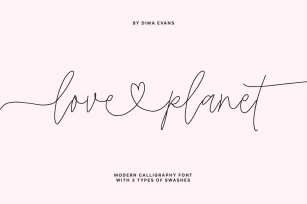 Love Planet - Heart Swashes Script Font Download
