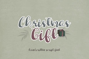 Christmas Gift - A Cute Handwritten Script Font Font Download