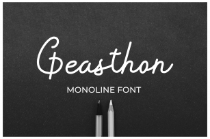 Geasthon - Monoline Font Font Download