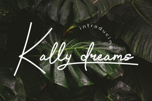 Kally dreams - monoline font Font Download