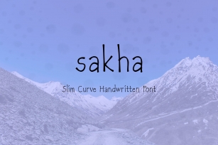 SAKHA - slim curve handwritten font Font Download