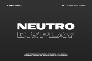 Neutro Display Font Download