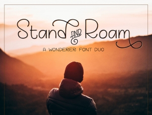 Stand and Roam font duo Font Download