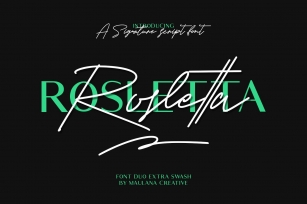 Rosletta Signature Font Duo Extra Swash Font Download