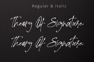 Theory of Signature Font Download