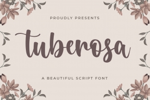 Tuberosa a Beauty Script Font Font Download