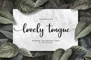 Lovely Tongue - Modern Calligraphy Font Download
