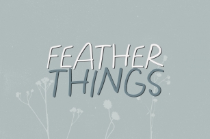 Feather Things - A Lightly Handwritten Font Font Download