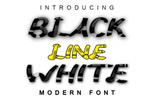 Black Line White Font Download