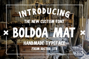 Boldoa Mat Handmade Typeface Font Download