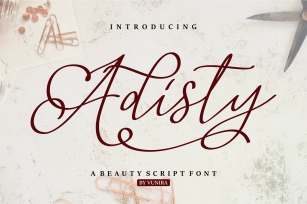 Adisty | A Beauty Script Font Font Download