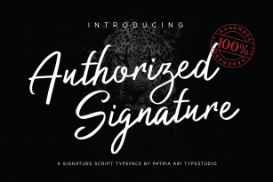 Authorized Signature Font Download