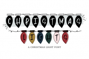 Christmas Lights - A Hand Lettered Christmas Font Font Download