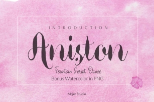 Aniston + Watercolor Font Download