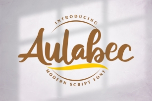 Aulabec | Modern Script Font Font Download